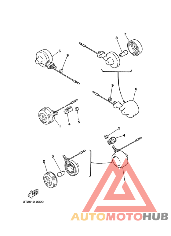 Rear flasher light assy