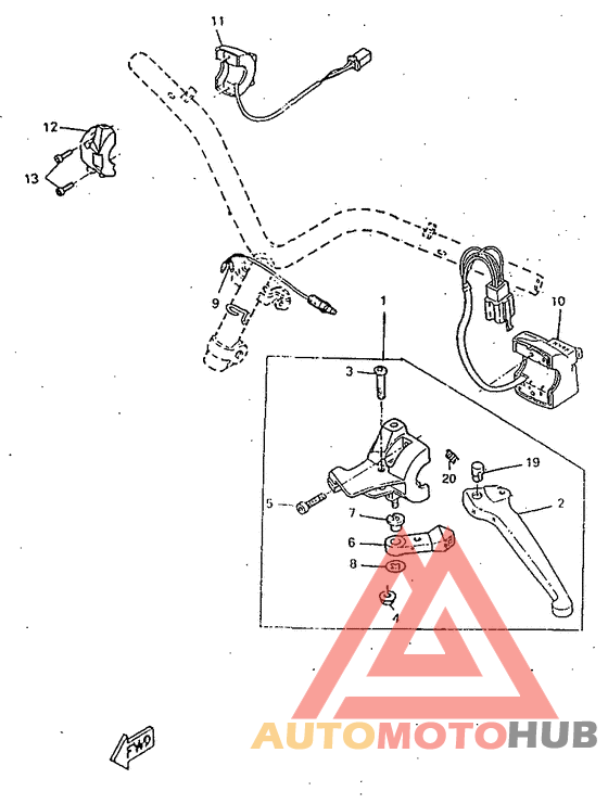 Handle switch. lever