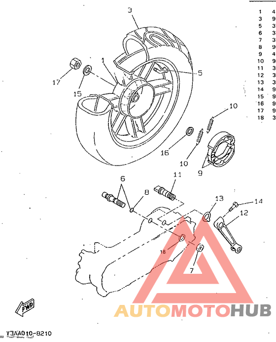 Переднее колесо