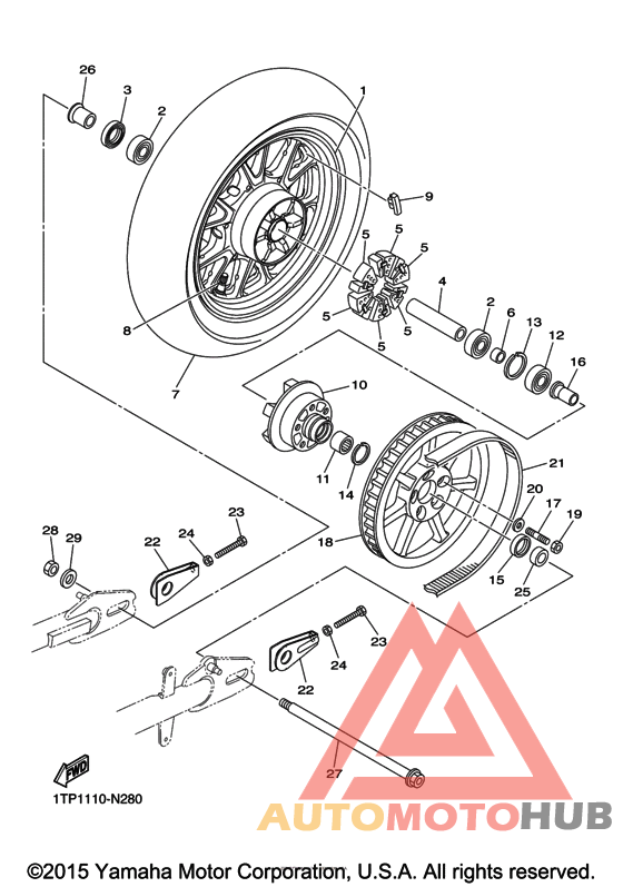 Переднее колесо