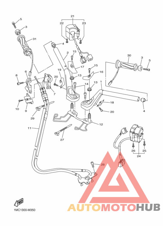 Steering handle & cable