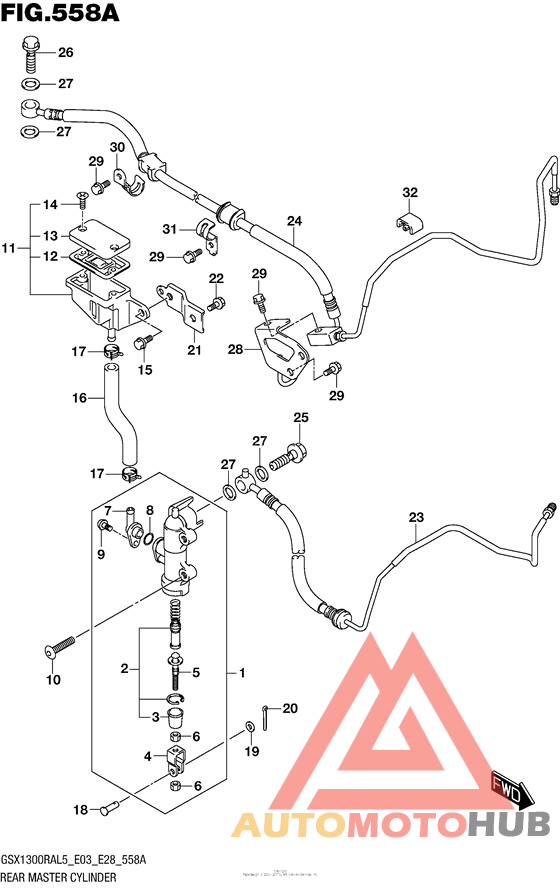 Rear Master Cylinder (Gsx1300Ral5 E03)