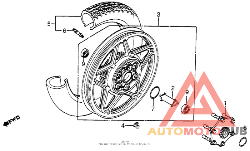 Переднее колесо