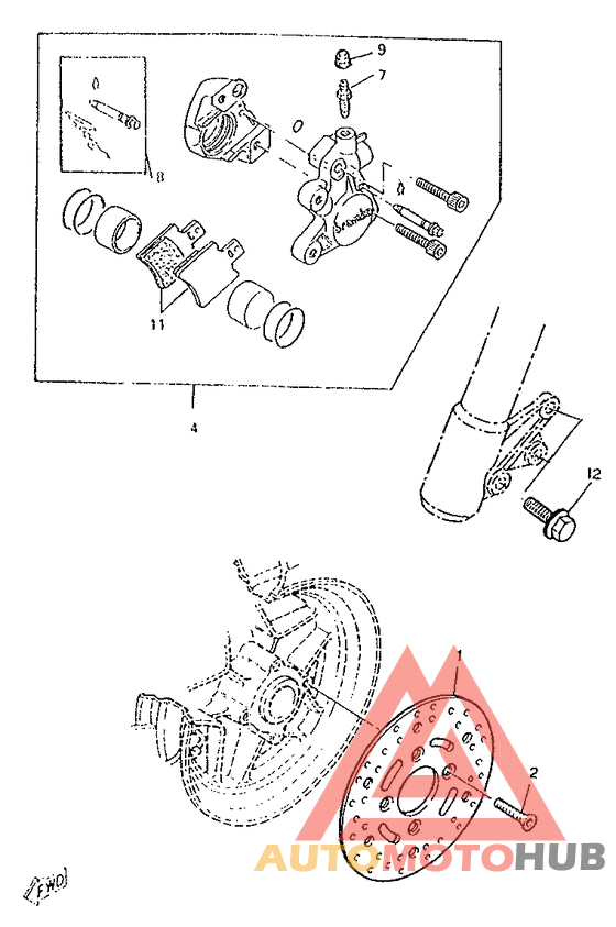 Front brake. caliper