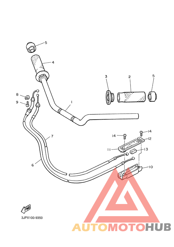 Steering handle. cable