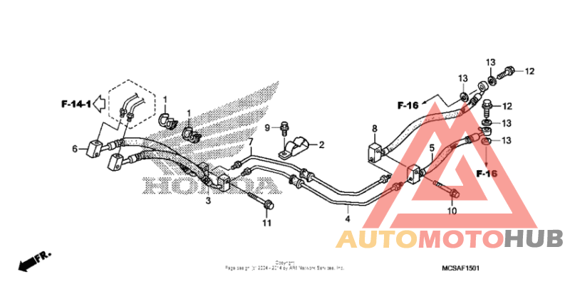 Rear brake hose (st1300a)