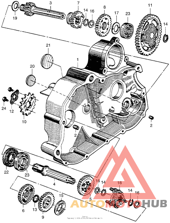 Transmission + left crankcase
