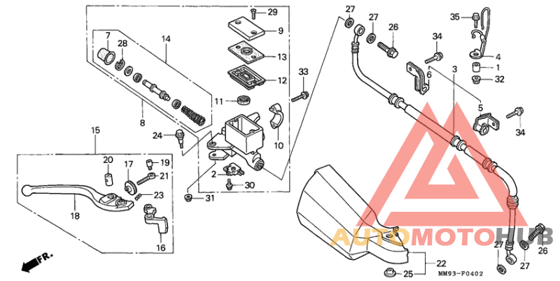 Fr. brake master cylinder