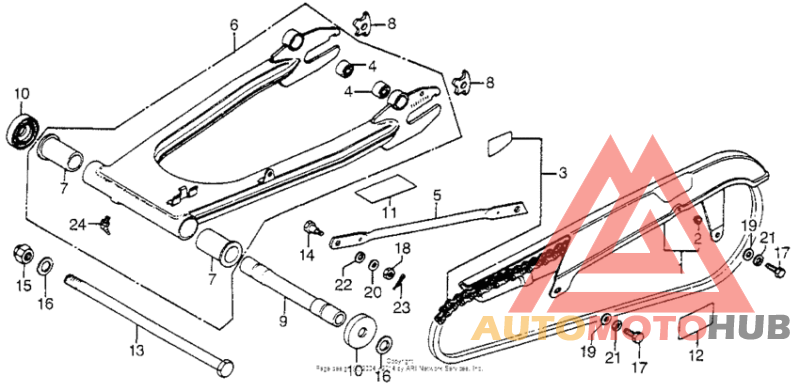 Swingarm + chain case