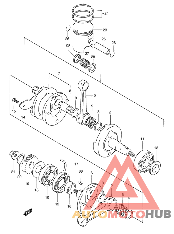 Вал коленчатый