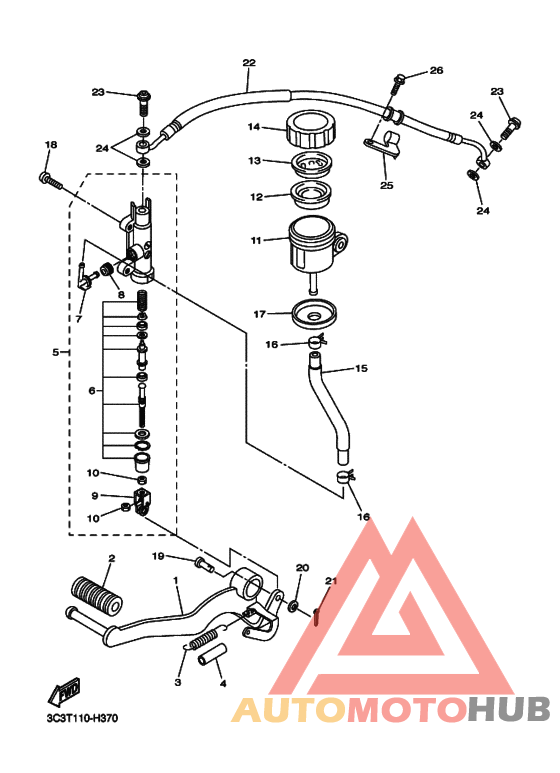 Rr master cylinder assy