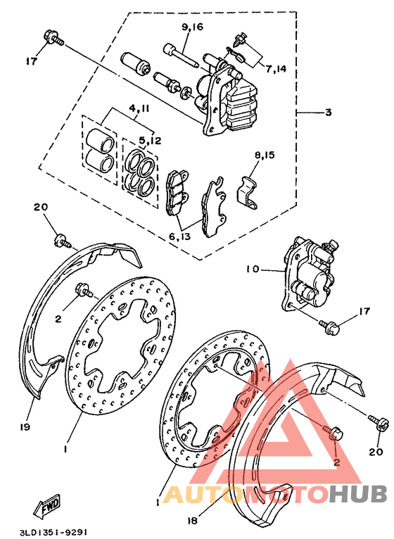 Front brake. caliper