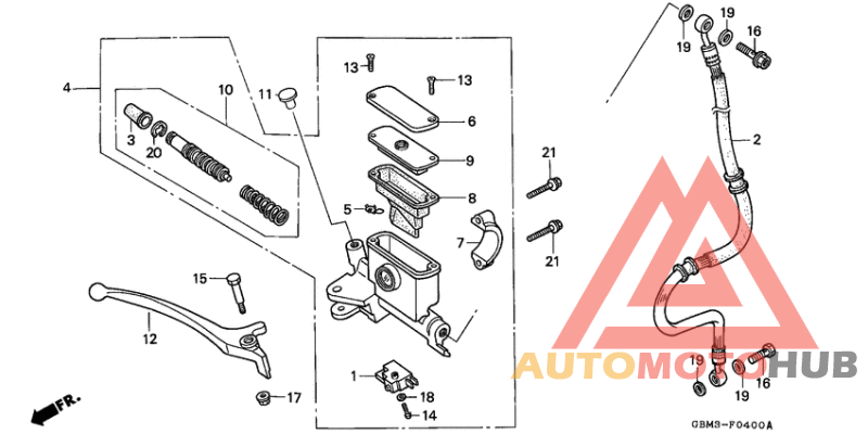 Fr. brake master cylinder