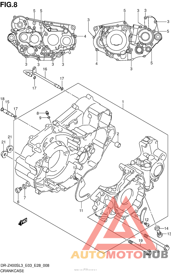 Crankcase (Dr-Z400Sl3 E28)