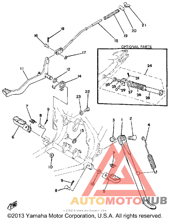 Stand - footrest - brake pedal