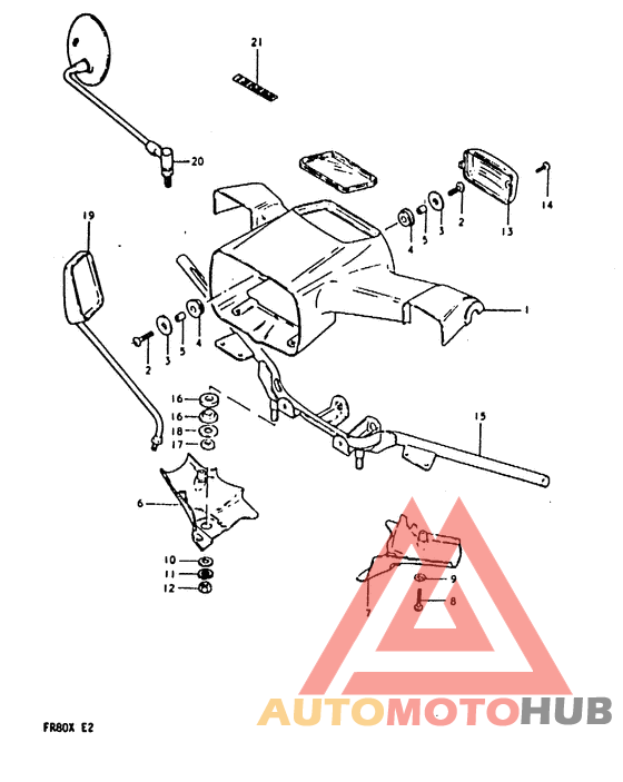 Headlamp housing - handlebar