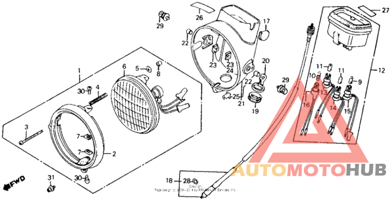 Headlight + instruments