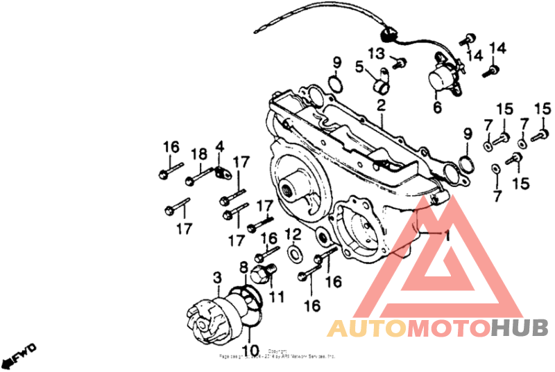 Transmission cover + water pump