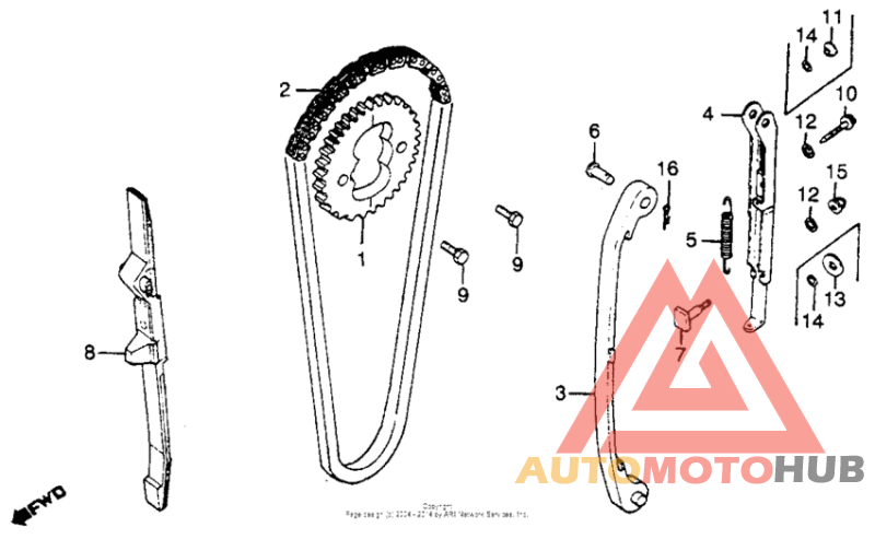 Cam chain + tensioner
