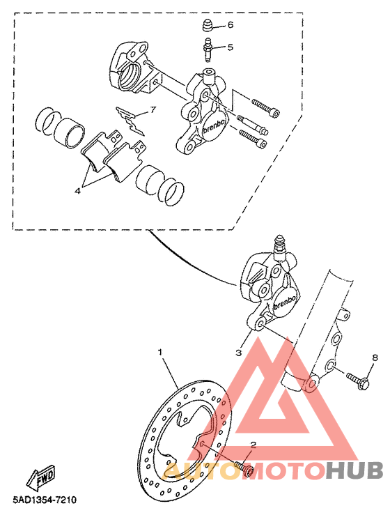 Передний суппорт