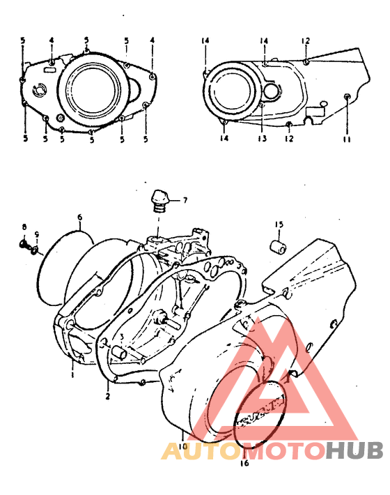 Crankcase cover ass`y  (v