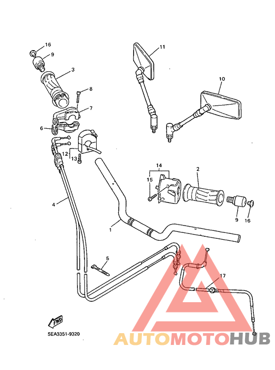 Steering handle. cable