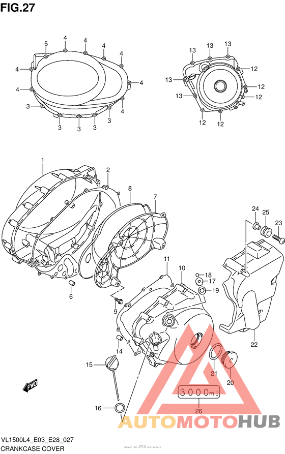 Crankcase Cover (Vl1500L4 E28)
