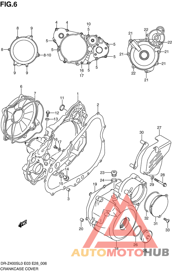 Crankcase cover ass`y  (v
