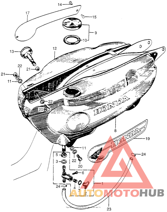 Fuel tank + right cover