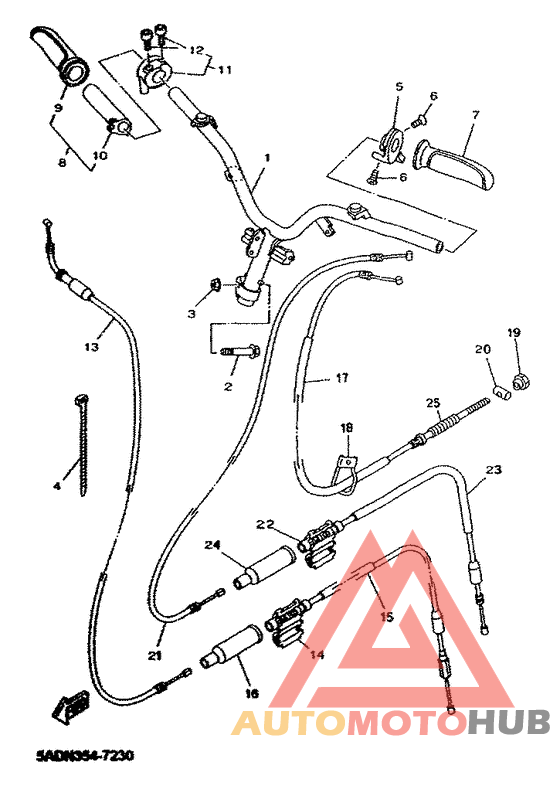 Steering handle. cable
