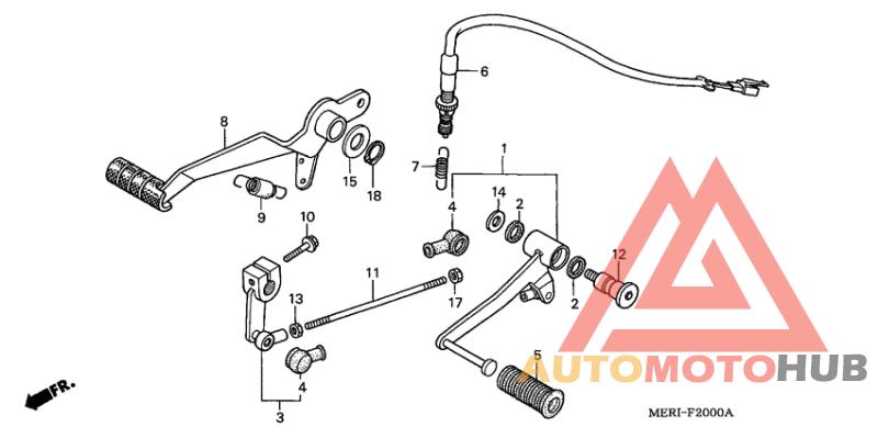 Brake pedal/ change pedal