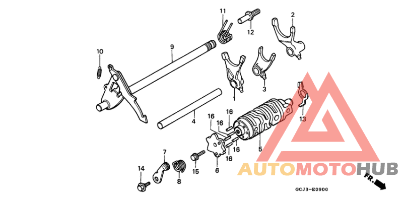 Shift drum/shift fork