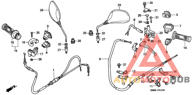 Handle lever/switch/cable