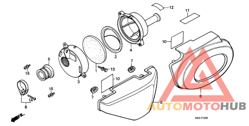 Air cleaner/side cover