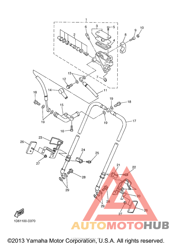 Front master cylinder brake