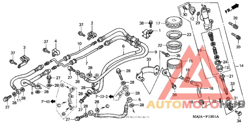 Rear brake master cylinder (2)