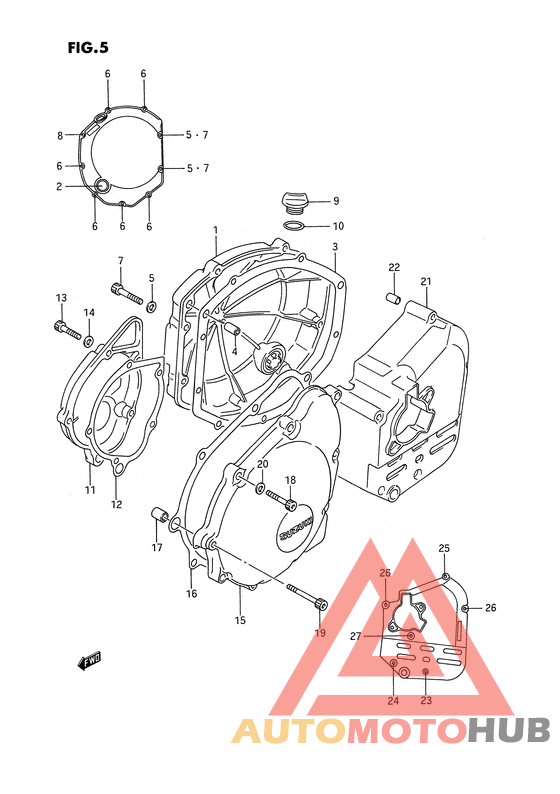 Crankcase cover ass`y  (v
