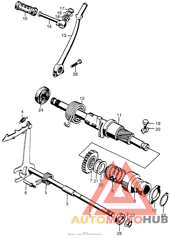Kick starter + gearshift