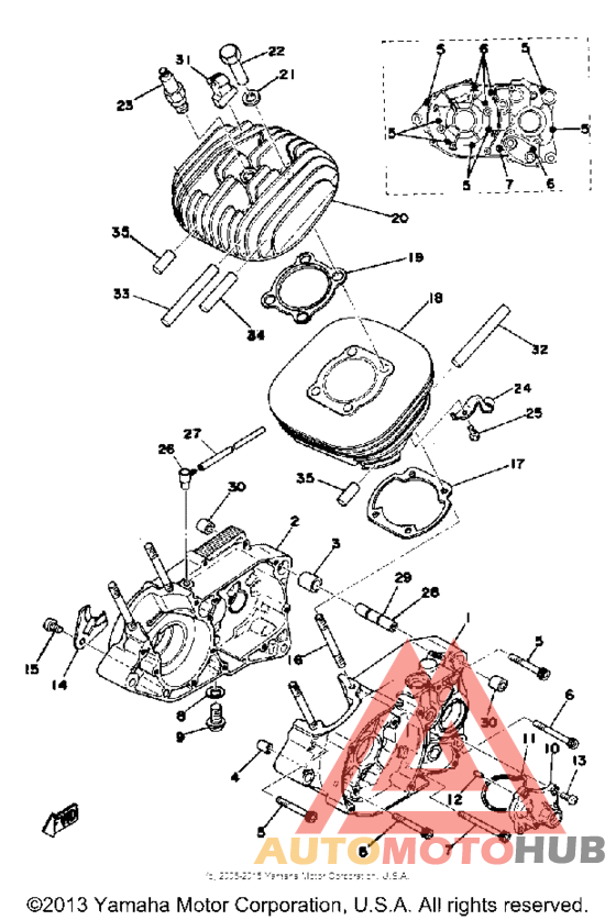 Crankcase cylinder