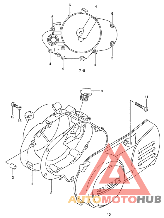Crankcase cover ass`y  (v