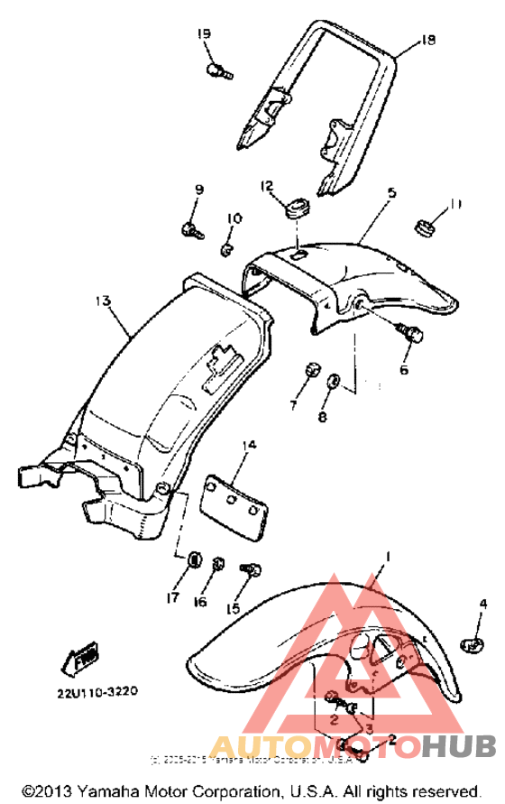 Front fender-rear fender