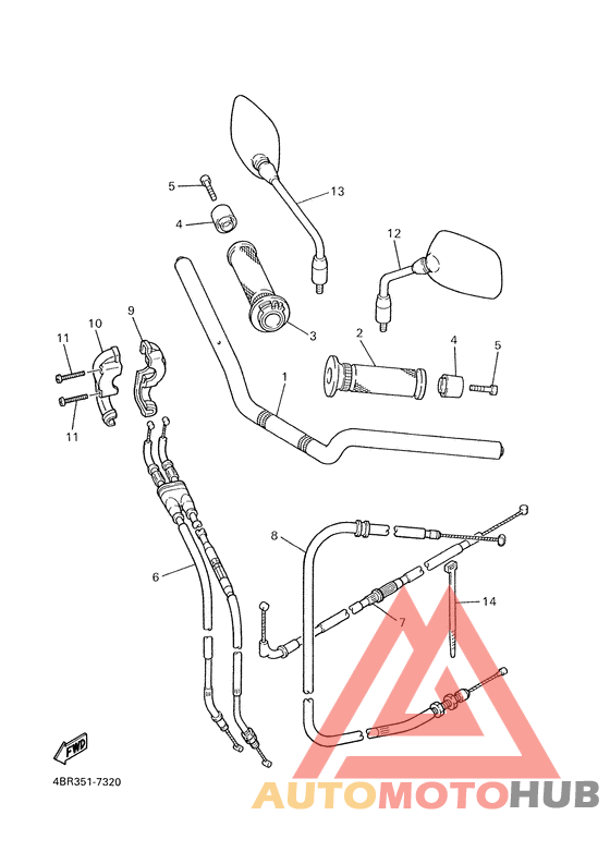 Steering handle & cable