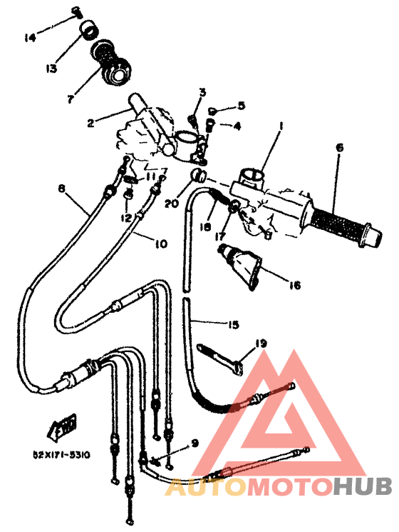 Steering handle. cable