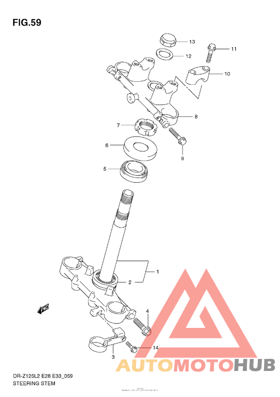 Steering Stem (Dr-Z125 E33)