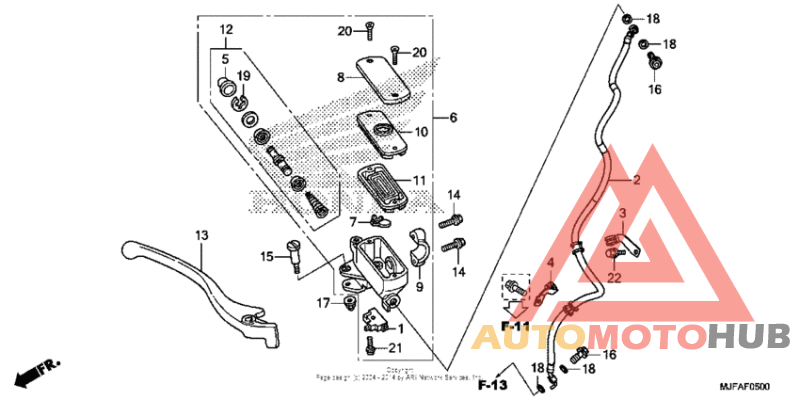 Front brake master cylinder (1)