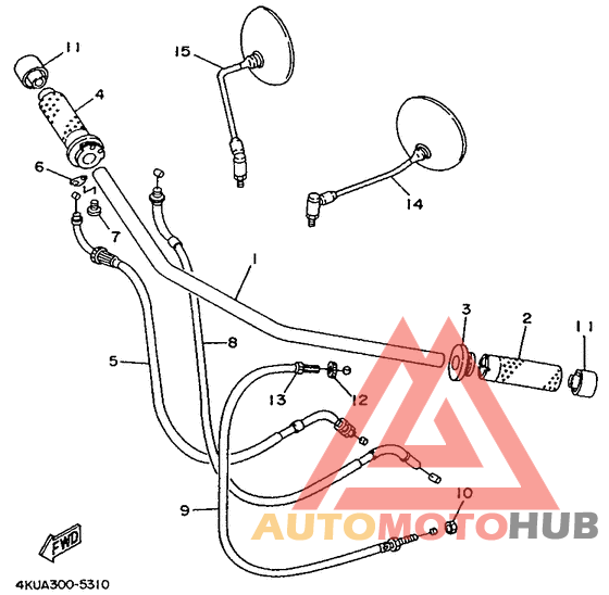 Steering handle. cable