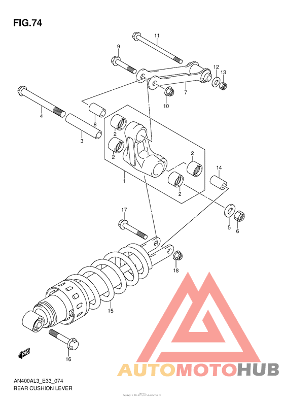 Rear Cushion Lever (An400Al3 E33)