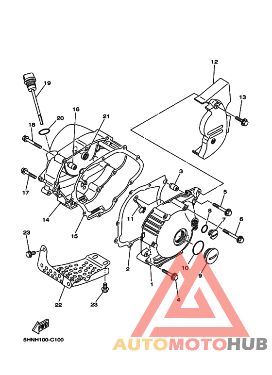 Crankcase cover ass`y  (v