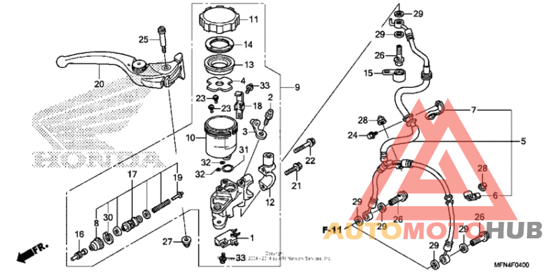 Front brake master cylinder (1)
