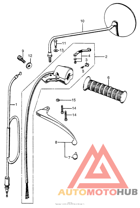 Left handle switch + cable